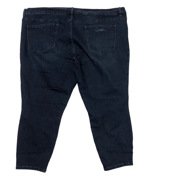 DG2 Diane Gilman Dark Blue Indigo Jeans Womens 26W Petite Stretch Ultra Skinny - Picture 4 of 8